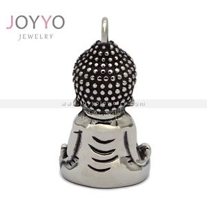 จี้สร้อยคอสำหรับผู้ชายและผู้หญิงรูปปั้นพระ Maitreya สีทองและเงินแบบใหม่ทำจากสเตนเลสคุณภาพดี - Product Image 5