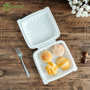 150 buah/ctn 8 inci BPA bebas Makanan mengeluarkan microwave 1 kompartemen plastik sekali pakai kotak makan siang Bento wadah makanan penyimpanan - Product Image 1