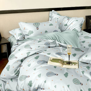 ชุดผ้าปูที่นอนปักลายการ์ตูนทันสมัย 4 ชิ้น ผ้าฝ้ายแท้ 100% เนื้อนุ่ม 300 เส้นด้าย ทออย่างประณีต พกพาสะดวก เหมาะสำหรับใช้ในบ้านและโรงแรม - Product Image 5