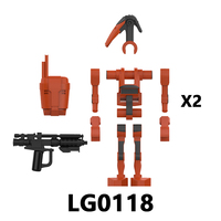 LG1017 Battle Droid Space Wars, Mini Modelo Educativo Coleccionable para Armar, Bloques de Construcción de Plástico para Niños, Juguetes de Regalo