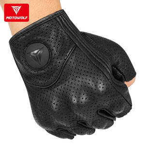 Gants de <span class=keywords><strong>moto</strong></span> Motowolf <span class=keywords><strong>demi</strong></span>-doigts en cuir toutes saisons antidérapants pour le sport et le fitness - Product Image 3