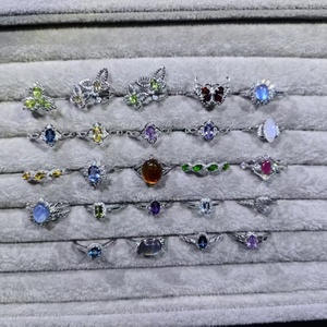 Bague tendance en pierres précieuses de guérison (Topaze, Grenat, Opale, Labradorite, Améthyste, <span class=keywords><strong>Ambre</strong></span>) – Meilleures ventes pour ornement - Product Image 3
