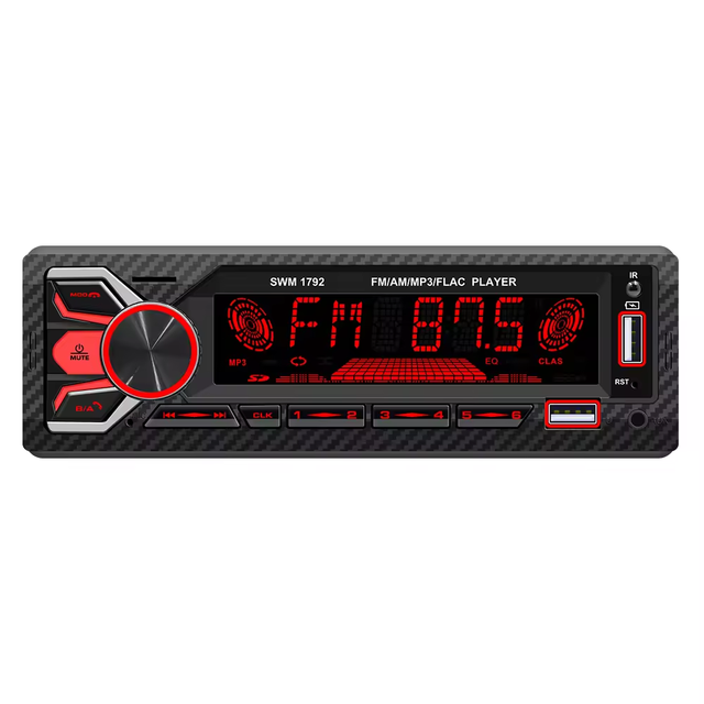 Hot Sale AM FM RDS Car MP3 Player 1 Din Stereo Auto Head Unit with USB Flac Support Dashboard Mount