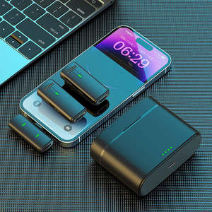 K10 Live Noise Cancelling Dual Wireless Clip Lavalier Enregistrement Microphone 2.4Ghz Bee <span class=keywords><strong>Lavier</strong></span> Microphone Pour Smartphone Type-c - Product Image 3