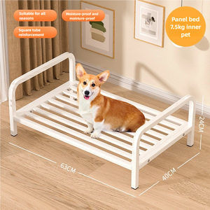 Venda quente Orthopedic Four-Legged Dog Folding Bed Heavy Duty Metal Emoldurado com Madeira Aço Lavável Viagem Ao Ar Livre Pet Furniture - Product Image 3