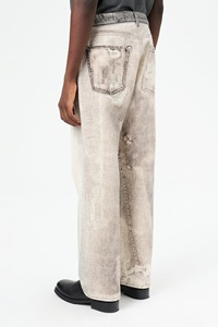 กางเกงยีนส์ทรงหลวมสำหรับผู้ชายขากว้างขาตรงสีฟ้าทรงหลวมออกแบบได้ตามต้องการ - Product Image 5