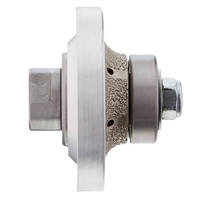 Disque diamanté profilé demi-ondulé (bullnose) en forme de B, brasé sous vide, avec guide métallique pour meuleuse d'angle, pour granit et marbre