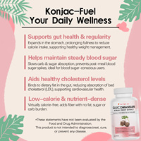 Capsules de fibres alimentaires de Konjac - Supplément de fibres solubles haute puissance, Glucomannane, Santé intestinale et contrôle de l'appétit