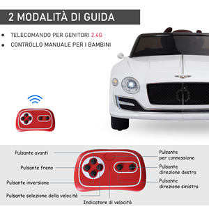 Coche Eléctrico de Juguete HOMCOM de 6V, con Motores Dobles, Coche Eléctrico para Niños con Control Remoto, Bocina, Sonidos, Luces - Product Image 5