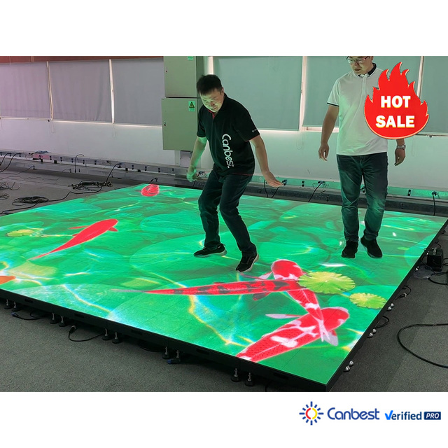 Canbest P1.9 P2 P2.6 P3.91 Indoor Led Video Display of Mall Floor Tiles Smd Interactive Dance Floor Tile Led Screen