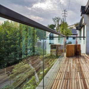 Balustrade de clôture en verre de main courante sans cadre simple en aluminium et en métal contemporaine simple en aluminium <span class=keywords><strong>U</strong></span> canal mental - Product Image 4