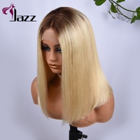 Perruque Bob Lace Front Wig en Soie Droite Hd pour toutes les Femmes, Cheveux Humains, Nouvelle Couleur T4/613