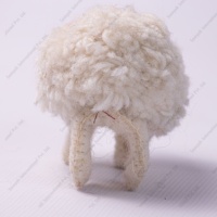 SAMYAK Figurine de mouton en feutre de laine mérinos tricotée à la main, adorable poupée animale, couleur personnalisable, jouet éducatif unisexe pour enfants, Noël