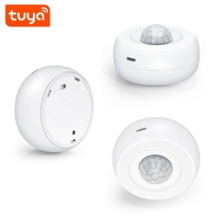 Smart Life Tuya WiFi PIR Detektor Gerak Inframerah ABS Sensor Alarm Keamanan Rumah Anti Maling Pemasangan di Langit-langit Dikendalikan Aplikasi PST-HW400B