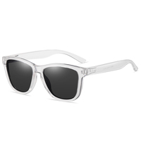 Lunettes de soleil polarisées tendance, monture transparente, lunettes carrées pour hommes et femmes