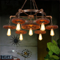 Luminaire suspendu en fer de style industriel rétro LED pour café, restaurant, bar, salon de coiffure, magasin de vêtements, décoration