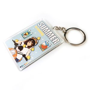 High Quality Transparent Colored Acrylic Keychain Hot Wholesale Cartoon Style Plastic Keychains Brand New High Quality