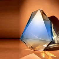 Trophée de récompense personnalisé en cristal coloré poli de haute qualité, durable, gravé au laser, pour événements professionnels et fêtes, avec logo UV