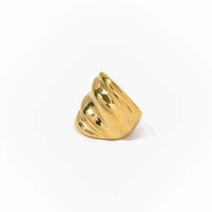Fashion <b>Rings</b> PVD Gold Plated 316L Stainless Steel Sustainable Resistant Design - Product Image 1