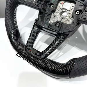 Volant sport personnalisé en cuir véritable et fibre de carbone forgée, adapté aux nouveaux modèles <span class=keywords><strong>Audi</strong></span> <span class=keywords><strong>Q</strong></span> Series Q2 Q3 Q5 Q7 Q8 A6 - Product Image 3