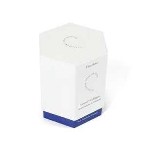 Embalaje personalizado verisol collagene antiossidanti vitamine prodotti per la salute e la bellezza scatola di carta esagonale cilindrica