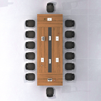 Mobilier de bureau, bureau luxueux, table de réunion de bureau, ensemble de chaises pour salle de réunion, table de conférence moderne