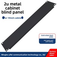 19-Zoll-Schwarzmetallgehäuse 2U Backplane Blind Plate Ethernet-Anschlüsse Netzwerks erver Cooling Shield Zubehör Abdeckplatte