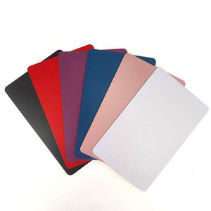 บัตรธนาคารไม่มีการออกแบบที่กำหนดเองซับลิเมชันบัตรเครดิตสแตนเลสการ์ดอลูมิเนียมเปล่านามบัตรโลหะสีดำสีขาวสีแดง - Product Image 4