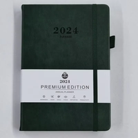 Agenda-planificateur de luxe A5 en cuir à couverture rigide avec reliure cousue, pages personnalisables 2026, élastique, cadeau personnalisé