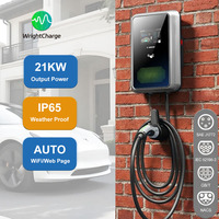 Chargeur de véhicule électrique intelligent pour maison connectée 21 kW certifié CE et RoHS, compatible OCPP 1.6j, triphasé, prise Type 2, pour immeuble à plusieurs unités, WrightCharge, Nouveau