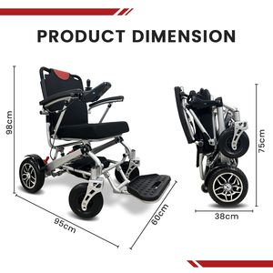KSM-602Pro Premium Aluminum Alloy Motorized Carbon Fiber Electric Wheelchair with <b>Backrest</b> Recliner Function Motor for Export - Product Image 6