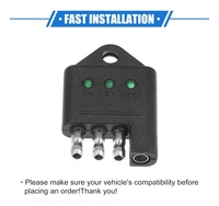 Testeur de câblage de remorque plate à 4 voies universel pour la plupart des camions et tracteurs Testeur de lumière à 4 broches pièces de connecteur de remorque
