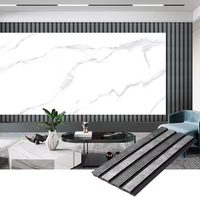 Panneau mural moderne en PVC composite au design 3D Revêtement mural en PVC pour la décoration intérieure de la maison Imperméable pour appartement en vente