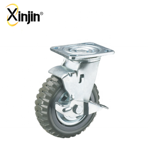 200mm <span class=keywords><strong>PU</strong></span>-Abdeck materialien schwenkbares Industrie rollen rad mit Doppel lager - Product Image 3