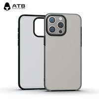 Coque de téléphone portable ATB Original Clear Transparent Magnetic Shockproof TPU Mirror Finish pour 15 14 13 Pro Max Ultra Plus