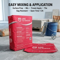 Sac en papier kraft à valve 20 kg, imperméable, écologique, biodégradable pour l'emballage d'adhésif pour carrelage et de mortier sec, valve laminée personnalisée