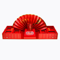 Boîte d'emballage personnalisée en carton magnétique de luxe vide pour calendrier de l'avent avec gaufrage pour produits de beauté, chaussettes et parfums