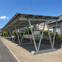 Système de carport solaire en alliage d'aluminium étanche pour entrepôt européen, montage au sol, pour application photovoltaïque domestique