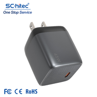 Nouveau chargeur compact 45W pour ordinateur portable, charge rapide, mini chargeur USB C portable pour iPhone, Samsung, téléphone Android, tablette, ordinateur portable