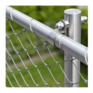 304 316 Flexible Stainless Steel Wire Rope Net Mesh For Bird Cage And Security Fencing
