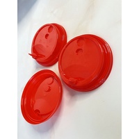 Couvercle de tasse à café à emporter, tasses à café jetables pour boissons chaudes/froides, rouge, noir, blanc, plastique PP/PS, couvercle pour tasse