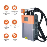 Machine de nettoyage laser pulsé portable 100W 200W 300W pour éliminer la rouille, la peinture, le sol, les murs, le métal, le bois, la pierre, avec chariot et sac à dos