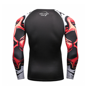 Camicie da uomo MMA BJJ Rash Guard camicie da nuoto UPF 50 + UV protezione solare magliette a maniche lunghe leggere ad asciugatura rapida - Product Image 4