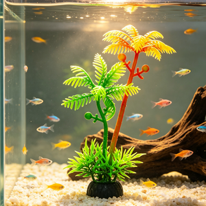 Mini Planta Artificial de Plástico de 10cm para Aquário, Grama Falsa para Decoração de Paisagem de Tanque de Peixes, Ornamento de Planta Aquática Verde Simulada - Product Image 6
