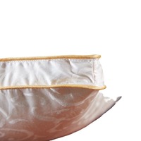 Oreiller en satin jacquard rembourré de duvet, anti-acariens, anti-poussière, motif uni, soyeux et rafraîchissant