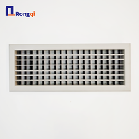 Grille d'aération linéaire étendue à cadre invisible ultra-étroit noir pour système de climatisation centralisée