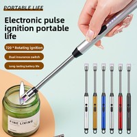 Allumeur de bougie d'aromathérapie Design moderne Briquet rechargeable USB Bâton d'allumage de cuisinière à gaz en métal