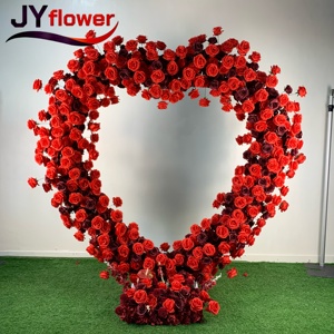 Arrangements floraux d'angle en tissu réaliste pour événements de mariage JY, fleurs bohèmes, guirlande de fleurs artificielles suspendues - Product Image 5