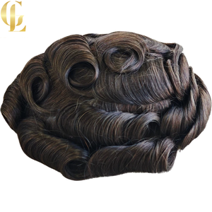 Prótesis Capilar Europea Virgen de Envío Rápido Goodluck <span class=keywords><strong>para</strong></span> <span class=keywords><strong>Hombres</strong></span>, con Base de PU Fina y Anclaje en V, Liso y con Ondas Naturales Inyectadas - Product Image 5