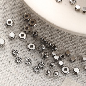 Color retaining titanium steel stainless steel <b>spacer</b> beads loose beads for handmade bracelet necklace phone chain DIY beaded - Product Image 3